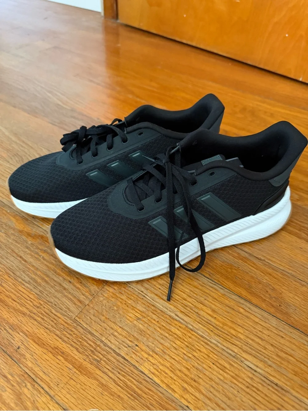 Men’s Adidas Black Sneaker Interior with White Size Label